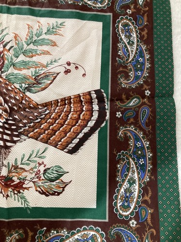 Bloques de tela para almohadas o acolchados 2 piezas 17”x17” hermoso cachemir con codorniz - Imagen 5 de 9