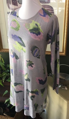 Nally & Millie Gray Abstract Print T-Shirt Dress or Tunic S? 34" Bust Unworn - Picture 6 of 7