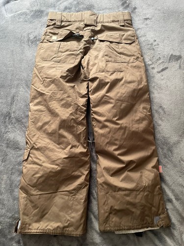 E408 Serene Girls Brown Snowboarding Skiing Pants Size Med - Picture 2 of 4