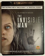 The Invisible Man (4K Ultra HD, 2020) Includes Blu Ray, Slipcover, No Digital