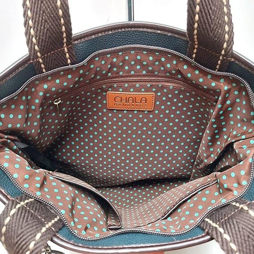 Chala Blue Zip Tote Animal Lover Shoulder Bag - Picture 5 of 6