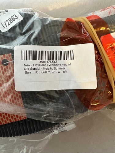 Havaianas Women's You Malta Sandal, Ice Grey, Metallic, Women Size 9/10  NWT - Picture 7 of 7