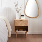 New 1 Drawer Chevron Bedside Table, Elevate Your Bedroom To New Heights - MM25