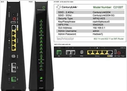 CenturyLink Technicolor  C2100T DSL Fiber Wi-Fi Modem Router 802.11n+.11ac - Picture 2 of 4