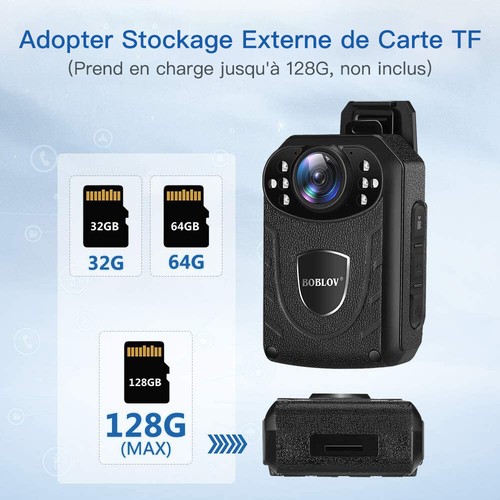 LCD HD 1296P Body Worn Camera Night Vision Recorder Fit Police Security Guard - Picture 10 of 11