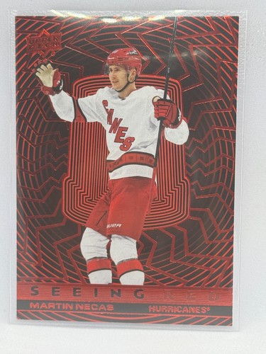 Martin Necas Seeing rot 23-24 Oberdeck erweiterte Serie Hockey SR-30 - Bild 1 von 2