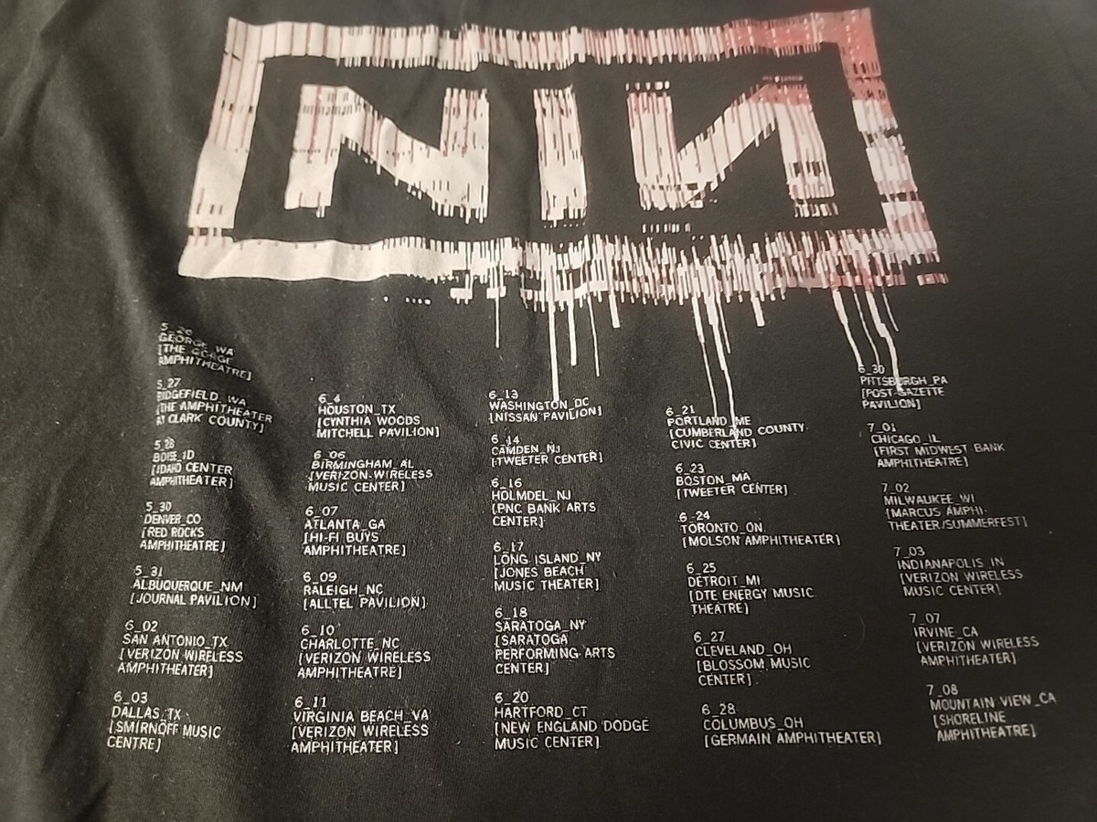 Vintage Nine Inch Nails 2006 T-Shirt Medium Live With Teeth