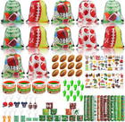 130Pcs Football Party Favors Set with Football Bag Tattoos Football Stickers Key