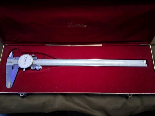 MITUTOYO 12" inch .001 Dial Caliper 505-628 w Hard Case & Manual Made in Japan