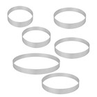  12pcs Cake Ring: Stainless Steel Round Cake Mold - Baking Mousse Ring