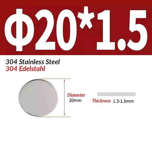 6mm-80mm Ronde Edelstahl Scheibe Platte Rund Blech V2A Geschliffen Dicke 1mm-5mm - Picture 85 of 234