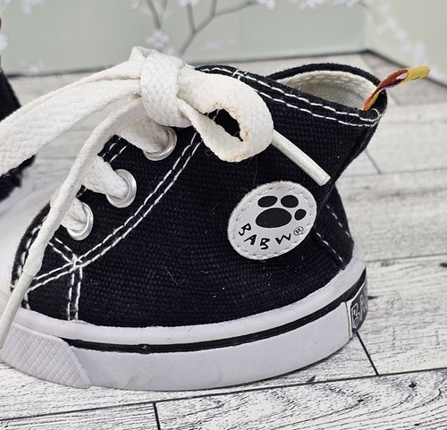 Build A Bear Workshop BABW schwarz & weiß Converse Tennisschuhe hohe Turnschuhe - Bild 3 von 6