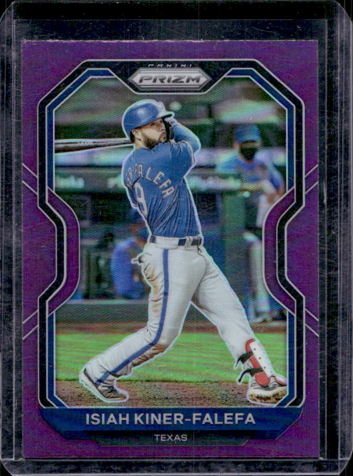 2021 Panini Prizm Isiah Kiner-Falefa Purple #15 Rangers