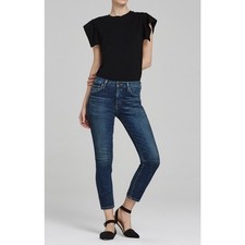 Citizens of Humanity COH Agnes mid rise crop slim straight jeans