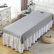 Reusable Beauty Massage Table Cover SPA Bed Salon Couch Sheet W/ Face Hole Cover