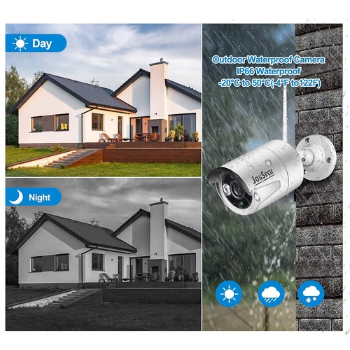 Drahtloses Überwachungskamerasystem mit 8-Kanal NVR-Kit 1-Wege Audio, 1080P Home WiFi... - Bild 3 von 7