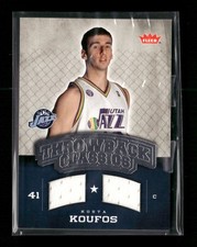 Kosta Koufos 2008-09 Fleer Throwback Classics Rookie Jersey NBA-KK RC e16