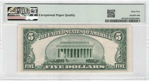 États-Unis 5 Dollars 1953 Fr-1657 PMG 65 EPQ - Photo 2 sur 2