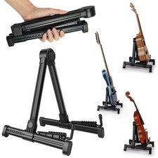 2 Pack Folding Guitar Stands, Portable A-Frame Guitar Floor Stand