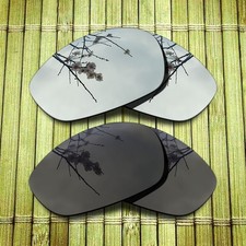 Black Silver Replacement Lens for-Arnette Stance AN4020 Polarized