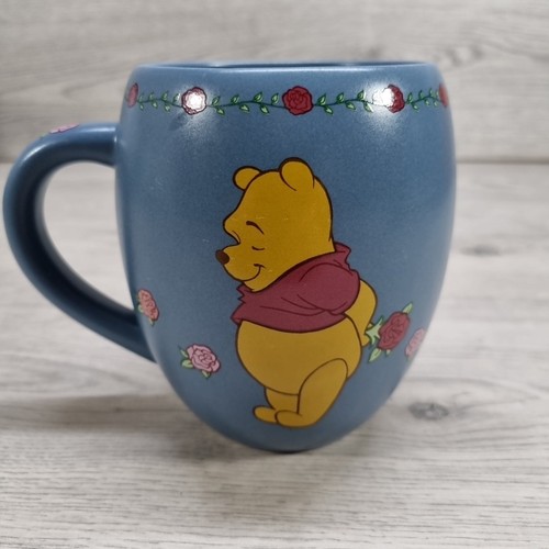 Disney Store Grande Winnie Pooh Rosas Azul Barril Taza Taza Té Café Cerámica Raro - Imagen 3 de 6
