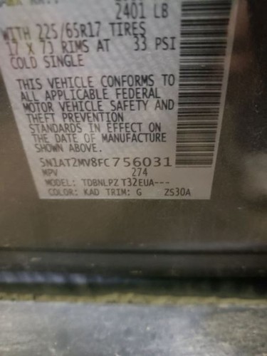 Eje conductor eje delantero 2,5 L VIN 5 primer dígito AWD compatible con 14-20 ROGUE 959132 - Imagen 4 de 8
