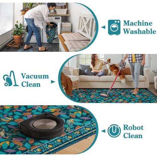 Bird Washable Rugs 5x7, Ultra-Thin Soft 5x7 Area Rugs for Living Room Non-Sli... - Picture 8 of 9