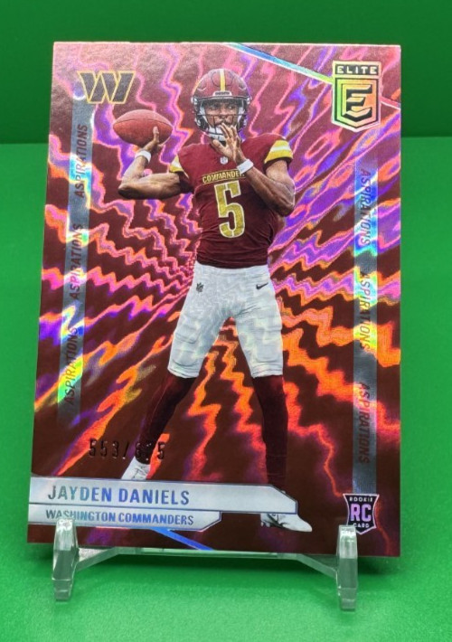 2024 Panini Elite - Rookies Jayden Daniels #165 Aspirations Shimmer /875 (RC)