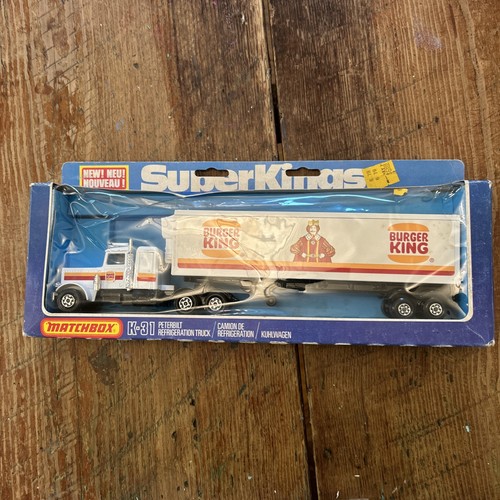 VINTAGE MATCHBOX SUPER KINGS #K-31 BURGER KING PETERBILT KÜHLWAGEN