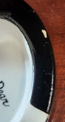 Rare Vintage White Tie Gentleman Nodding Head "Yes Dear" Ash tray - 3" Tall - Picture 12 of 12