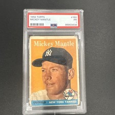 1958 Topps Mickey Mantle #150 Yankees PSA 1