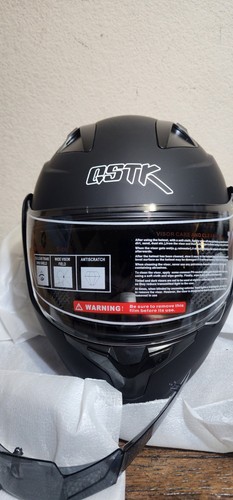 Motorcycle Dual Visor /Flip up /Modular /Full Face Helmet DOT Approved XL Black - Bild 6 von 11