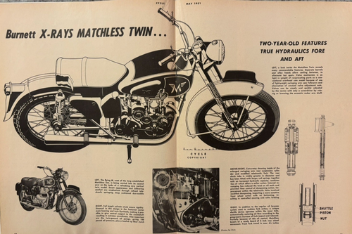Cycle Magazine May 1951 Harley-Davidson Indian Norton BSA , Vintage Good/Good+ - Imagen 5 de 23