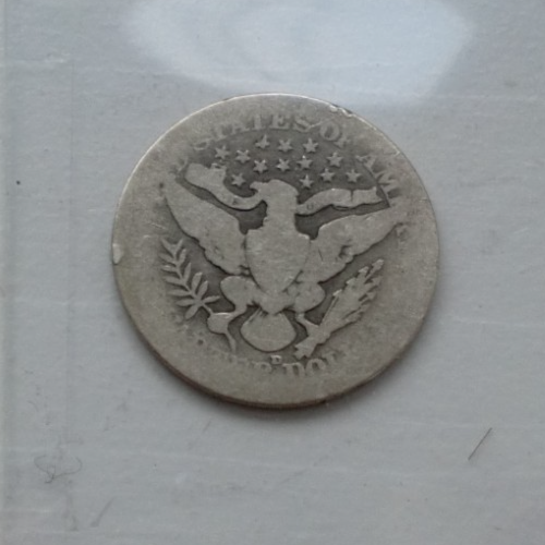 1913 D Barber Silver Quarter #9 - Bild 2 von 2