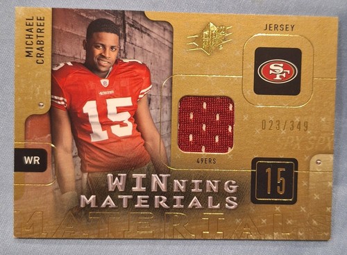 2009 SPx Winning Materials Michael Crabtree Rookie RC Jersey /349 49ers Football - Bild 2 von 3