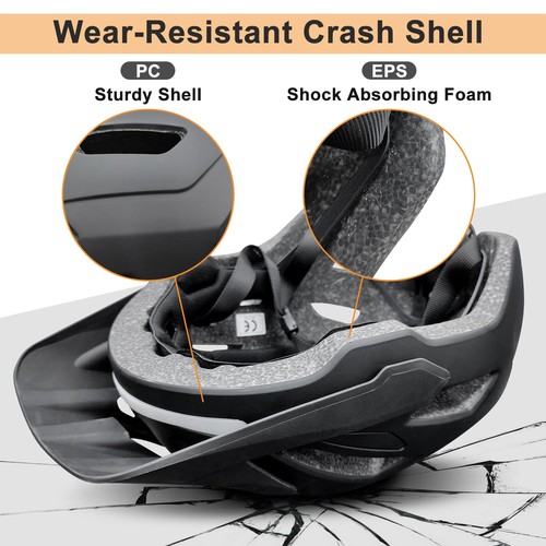 Bike Helmet, Helmets for Adults Men, Front and Back LED Lights Safe Certified... - Bild 2 von 7