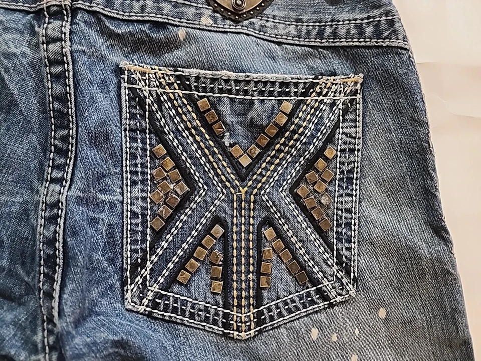 X RAY Jeans Men's Size 32 X 28 Denim Metal Logo Back Accented Pockets Dark Wash - Image 4 of 4
