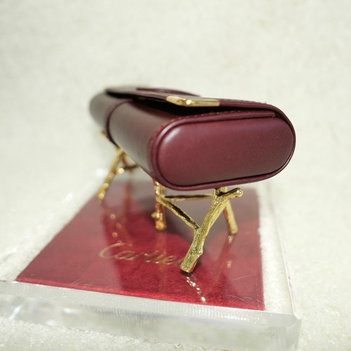 Authentic Cartier Genuine Leather Hard Case Sunglasses Eyeglasses Glasses Pouch - Picture 14 of 24