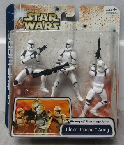 Star Wars Clone Wars Clone Trooper Army Actionfigur 3er Pack 2003 Hasbro