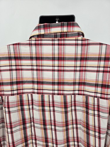 G Unit Shirt Adult 4XB BIG Red White Plaid VTG Casual Short Sleeve Men * - Picture 10 of 14