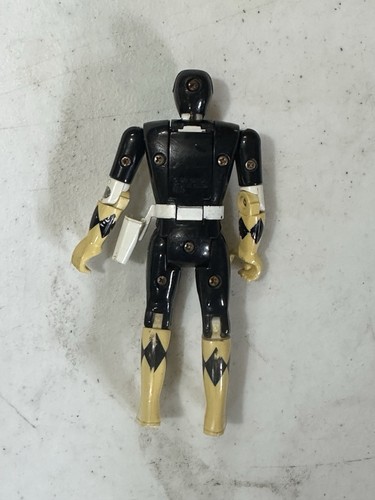Vintage 1993 Bandai Flip Head 5.5" Black Power Ranger Action Figure Zack Taylor - Picture 2 of 4