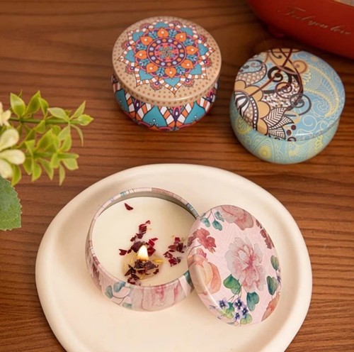 4 Cans Premium Quality Scented Candles Gift Set Aromatherapy Bath Relaxation - Picture 5 of 11