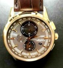 Citizen AT8113-12H Cal.H804 Day Date Box Eco Drive Solar Mens Watch Auth Work JP