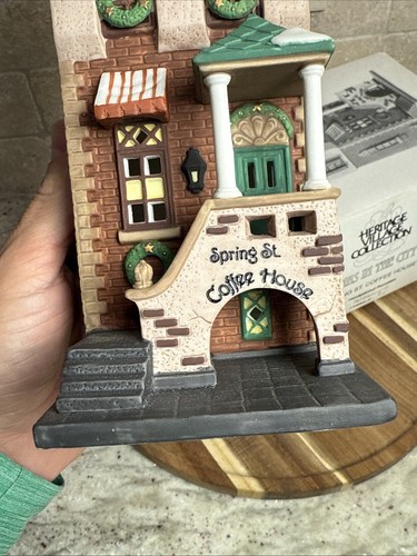 Department 56 Spring St Coffee House Shop Christmas In The City 5880-7 EUC - Picture 5 of 21