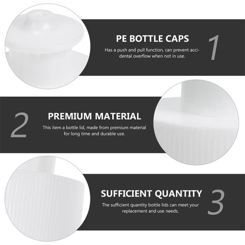 24Pcs Water Bottles Push Pull Caps Sports Water Bottle Cap Replacement Lid Hand - Bild 2 von 12