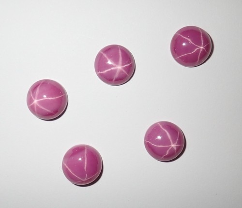 Opaque Star Ruby Round 12x12 mm Cabochon 6 Rayed Lab-created Stone 1 piece Lot - Picture 12 of 12