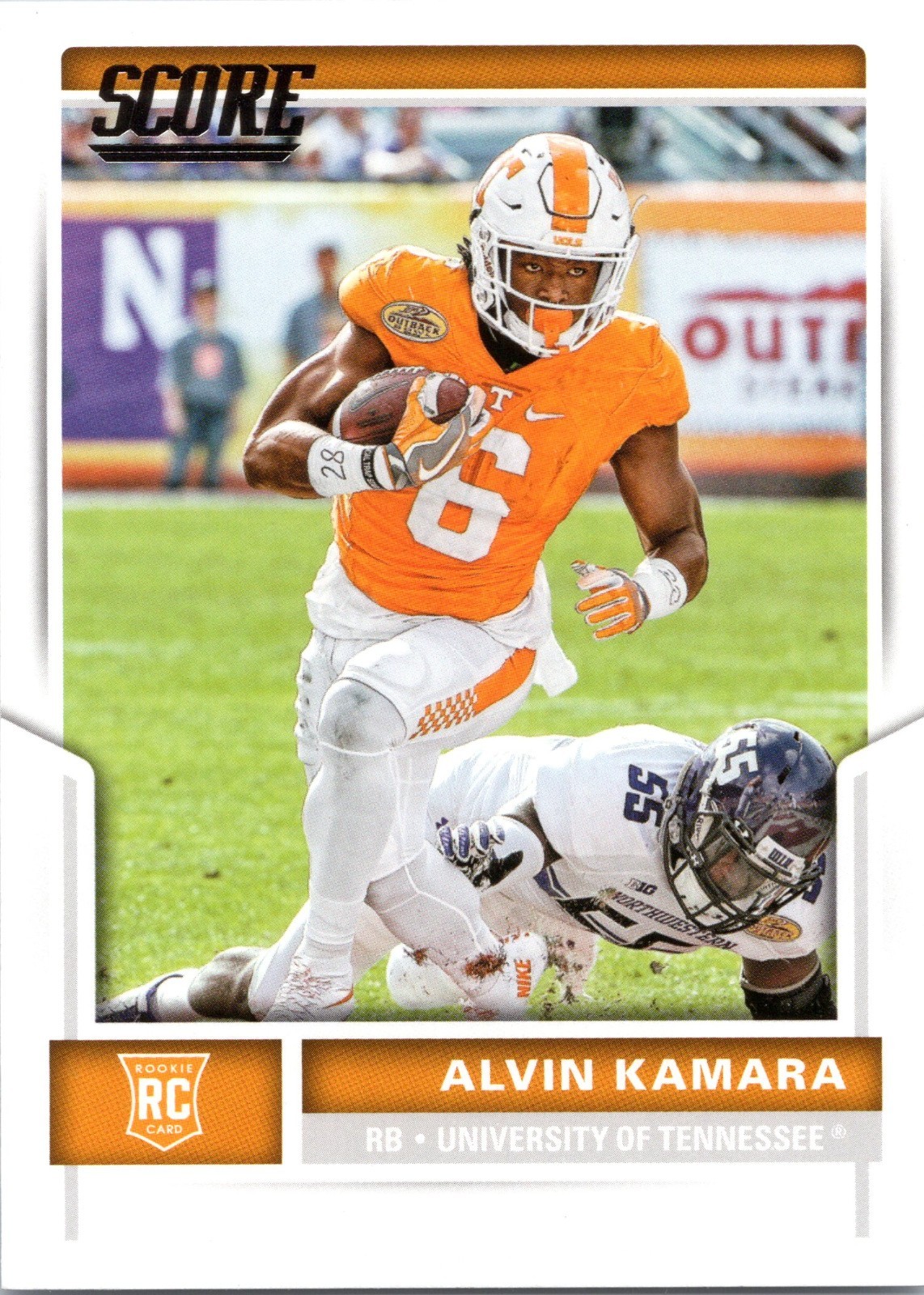 2017 Panini Score #375 Alvin Kamara Rookie, New Orleans Saints