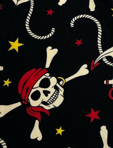 LuLaRoe Leggings OS One Size BLACK Island SKULL BONES Pirate JOLLY ROGER Anchor - Picture 2 of 4