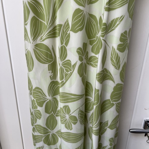 Kaliko Dress Women's UK 12 Green White 100% Silk Midi Sleeveless Lined Summer - Picture 10 of 13