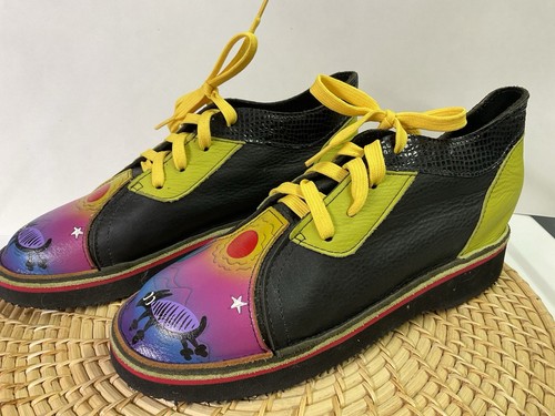Soletech Hand Painted Leather Colorful Southwest / armadillo boot Womens 8 New - Picture 6 of 9